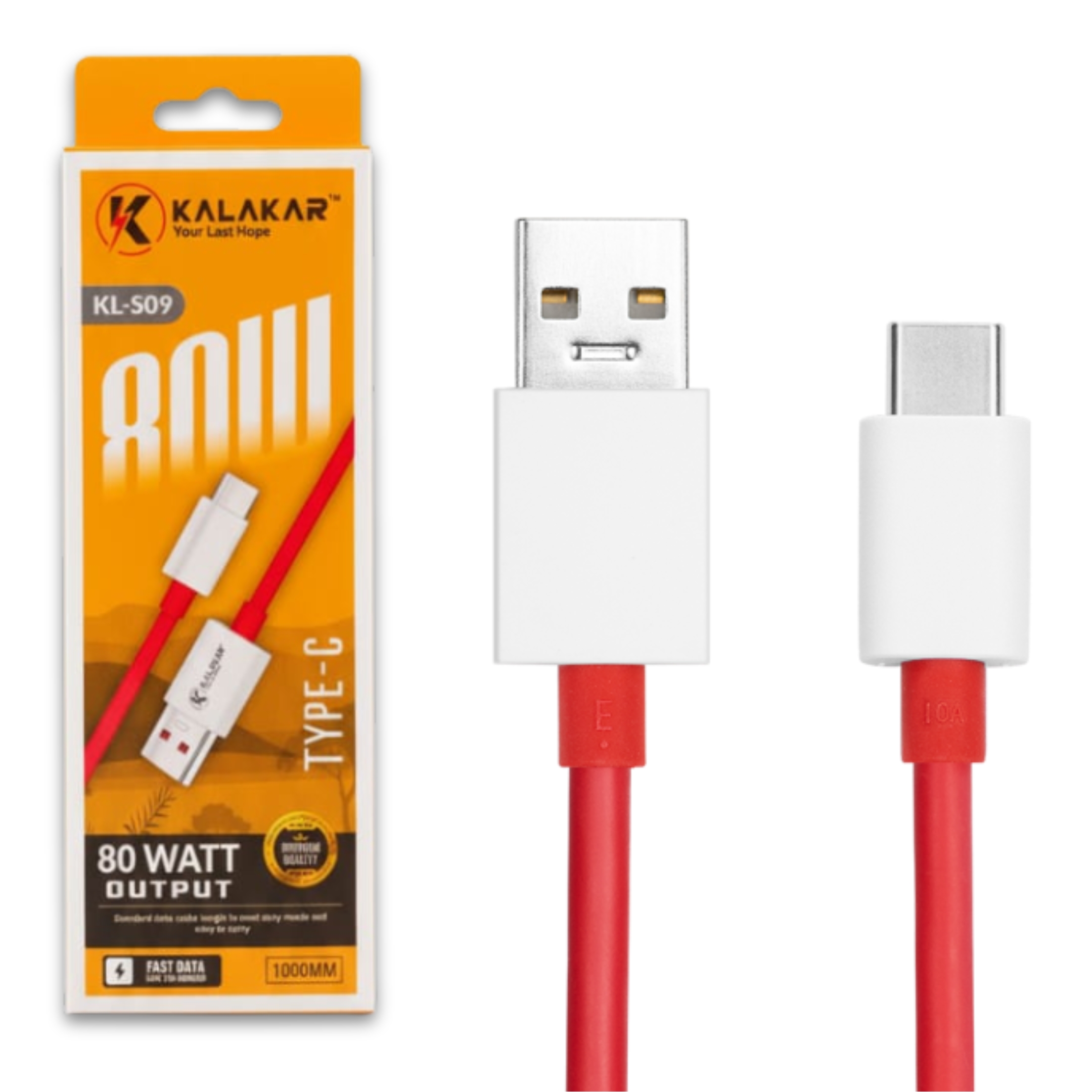KL-S09 RED TYPE-C 80W FAST CHARGING