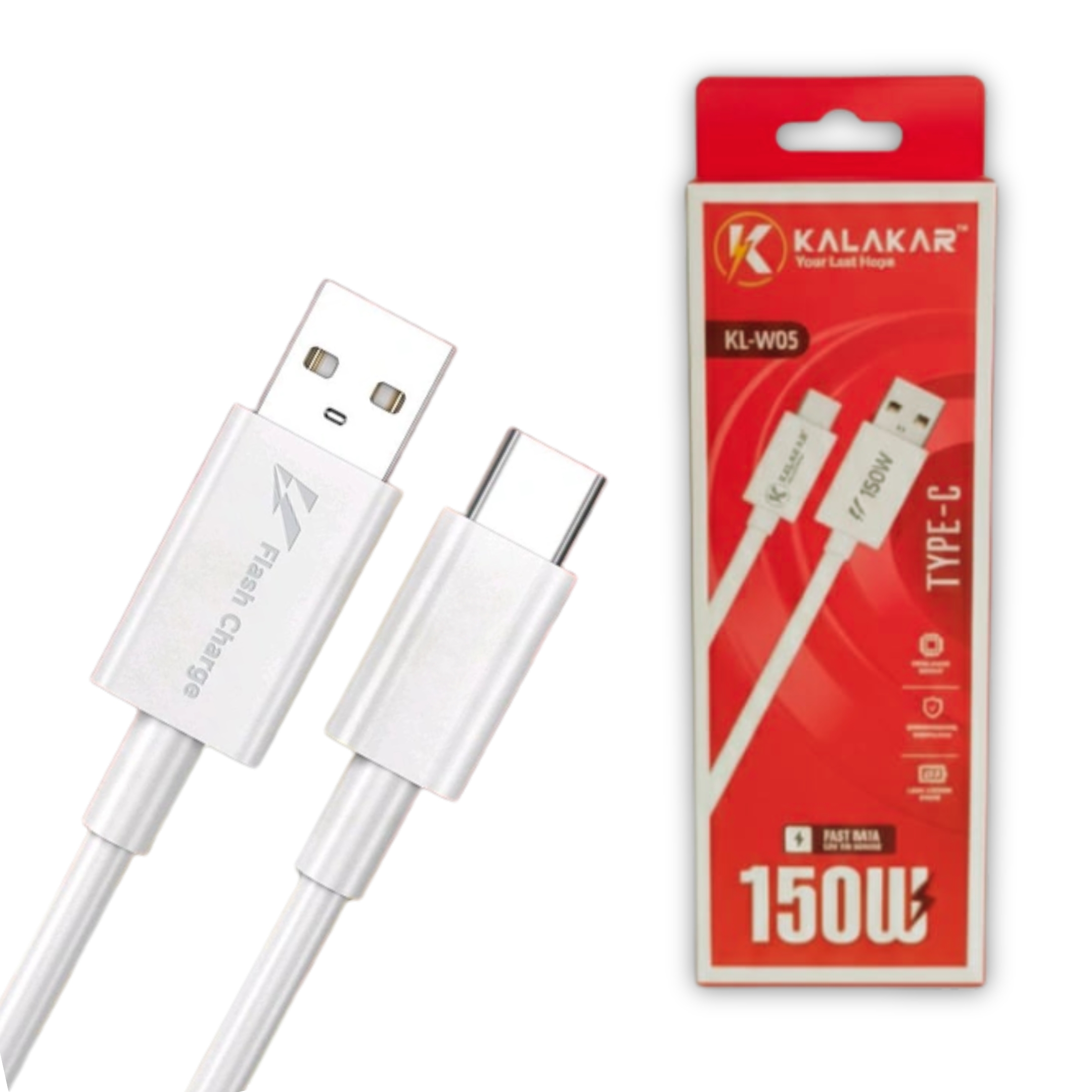 KL-W05 WHITE TYPE-C 150W ALL ULTRA FAST PROTOCOLS SUPPORTED