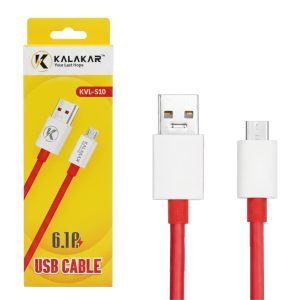 KVL-S10 RED V8 6.1AMP  DATA CABLE ULTRA FAST CHARGING